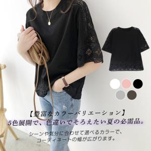 tシャツ Tシャツ レディース 半袖 長袖 カ...の詳細画像3