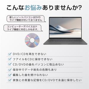 DVDドライブ 外付け CD DVD ドライブ...の詳細画像1