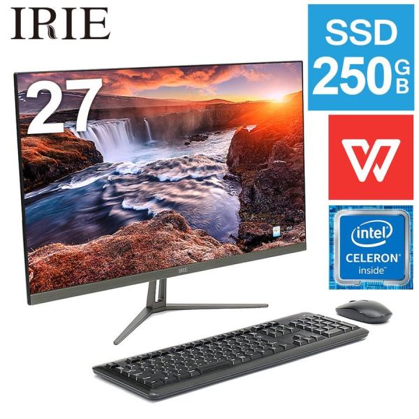 デスクトップPC Office付き 新品 27インチ SSD 250GB + 64GB 4GBメモリ...