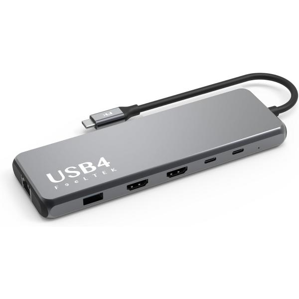 Type-Cハブ iPhone15対応 USB4対応 Portable USB4 10-in-1 U...