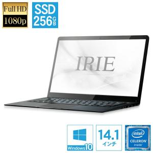 ノートパソコン 新品 SSD 256GB Windows10 14インチ エントリークラス Celeron 64GB メモリ 4GB フルHD ノートPC IRIE MARSHAL MAL-FWTVPC01BB｜marshal