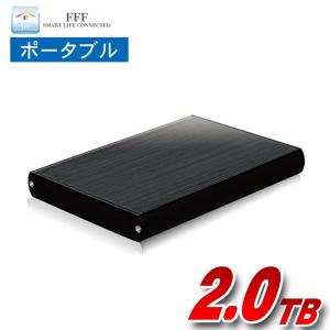 外付けHDD ポータブル 2TB テレビ録画 Windows10対応 REGZA ブラック アルミケース製 薄型 USB 3.1 Gen1 外付けハードディスク MAL22000EX3-MK