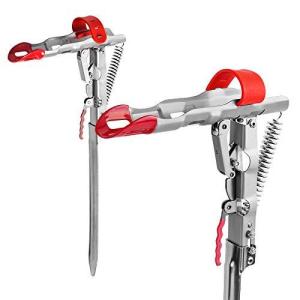 2本セット ロッドホルダー 釣り竿掛け ロッドスタンド 自動つりスタンド ステンレス 竿掛け フィッシング用 釣り竿置き 位置調節可能 自動スプリング