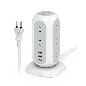 電源タップ タワー型 延長コード 2m タコ足配線 11個AC差込口