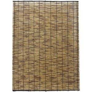 水勘製簾所 いぶし焼 天津すだれ 約88×220cm ブラウン 袋入り いぶし焼加工で 虫やカビが付きづらい