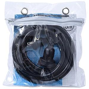 延長コード 5m 1口 15A 125V 1500W 防雨型 ブラック 防水 ソフトケーブル 延長ケーブル 延長コンセント OAタップ
