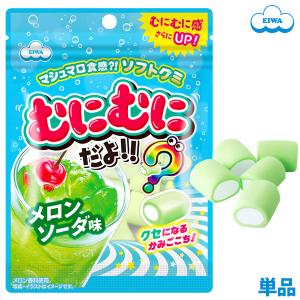 むにむにだよ（メロンソーダ味）　【噛み心地が新食感！マシュマロ食感のソフトグミ】 [00890-1p]