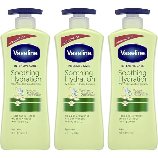 ヴァセリン アロエ スーズ ボディローション 600ml 3個セット Vaseline インテンシブ...