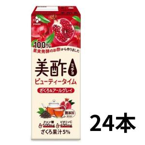 ＣＪフーズジャパン 美酢 ミチョ ざくろ＆アールグレイ パック 200ml×24本×1ケース (24本) 飲料