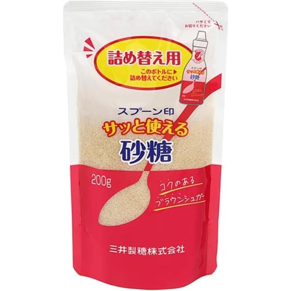 三井製糖 サッと使える砂糖 200g 詰め替え用 ブラウンシュガー 砂糖 sugar ブラウンシュガ...