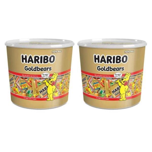 HARIBO グミ ミニゴールドベア ドラム 980g (2個セット) ハリボー