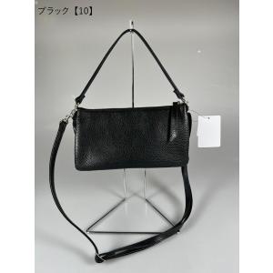 les basiques(レ バシック) 2WAYショルダー レザーバッグ ブラック 