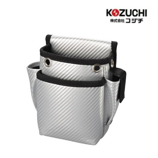 コヅチKOZUCHI ワークタイムツールシリーズ WT-10SV　小型腰袋2段　シルバー 腰袋　工具...