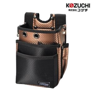 コヅチKOZUCHI ワークタイムツールシリーズ 　WT-12BR　腰袋3段　ブラウン 腰袋　工具差　小物入れツールケース収納　整理　携帯　おしゃれ