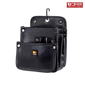 Tajima（タジマ） セフ着脱式腰袋 セフツイン腰袋 本革 2段小 SFKBK