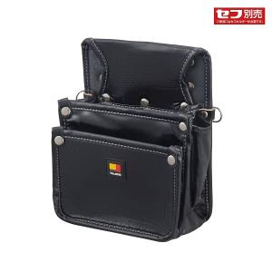 Tajima（タジマ） セフ着脱式腰袋 セフツイン腰袋 本革 2段小 SFKBK