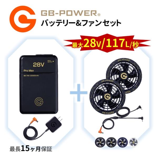 長信ジャパン GB-POWER 28Vファンセット+28Vバッテリーセット GF1+GB428PD ...