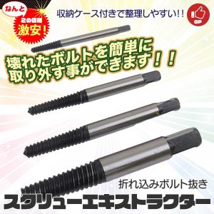 ネジ外し 逆タップ スクリューエキストラクター ボルト抜き 工具 5pcs 収納ケース付き｜marubi