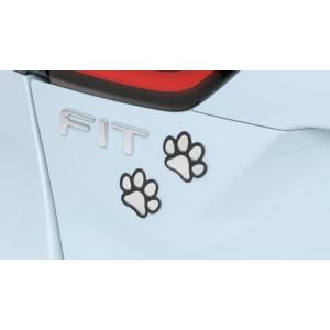 メール便可　ホンダ　フリード　2025.07〜　型式確認　ペットエンブレム　肉球デザイン　メッキ調／2個セット　[08Z41-PP2-E00]