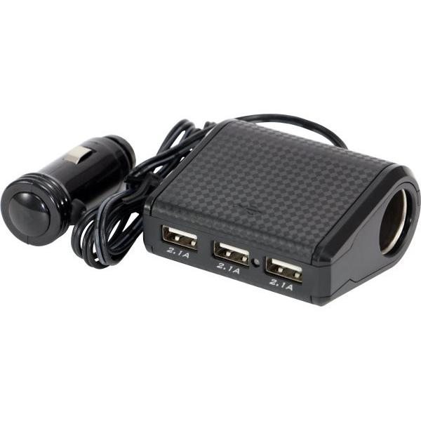 JETイノウエ　シガーライターソケット　3連USBソケット　セパレートタイプ　502139