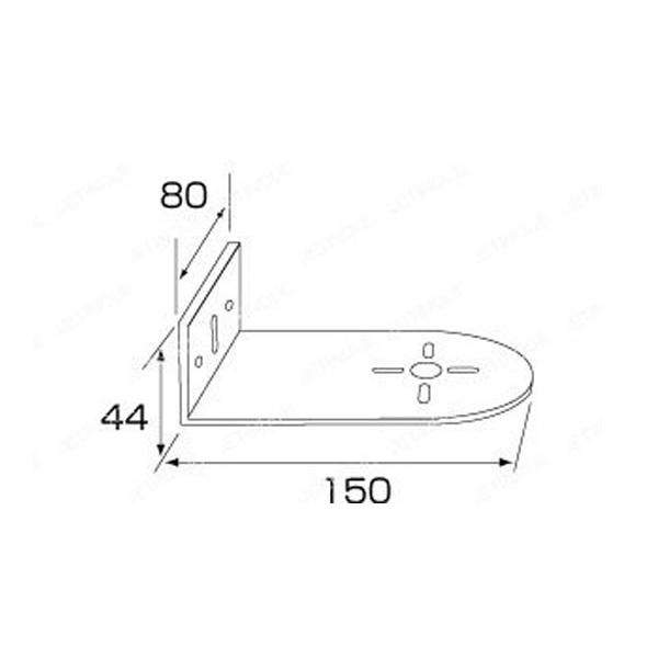 JETイノウエ　マーカーステー　ステンレスマーカー取付ステー　L型　80X150　502801