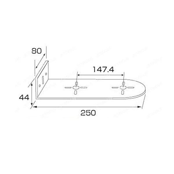 JETイノウエ　マーカーステー　ステンレスマーカー取付ステー　L型　 80X250 　502803