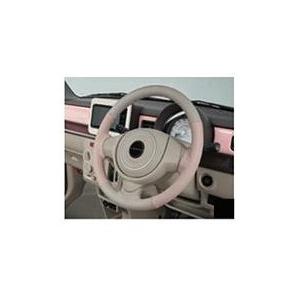 SUZUKI Lapin　スズキ ラパン【HE33S】　本革ステアリングホイールカバー【パステルピン...