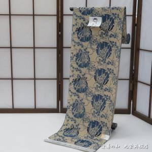 撫松庵 ゆかた 撫松庵浴衣反物 麻の葉朝顔・コン 洗える浴衣/セオα