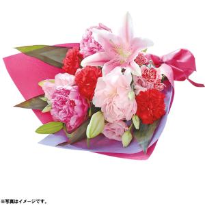 母の日 オリエンタルユリとしゃくやくの花束 （母26-220）