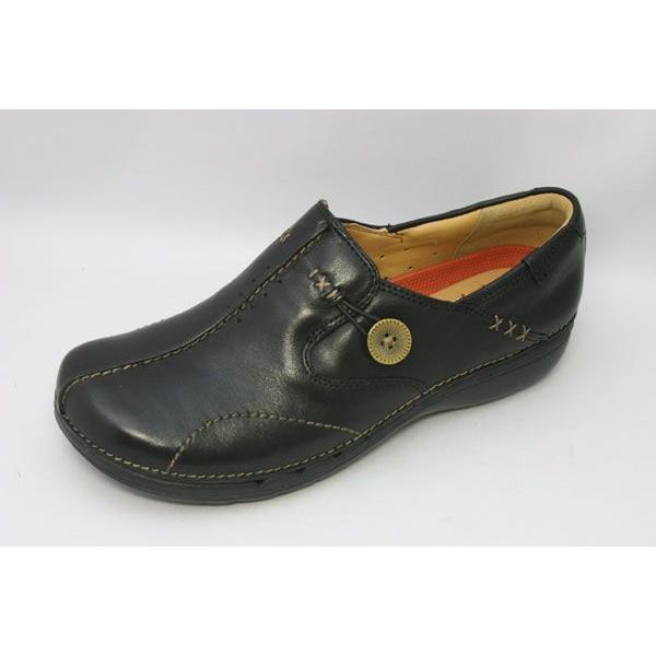 【SALE】CLARKS（クラークス）レディース 622D UN Loop UNループ／ブラックレザ...