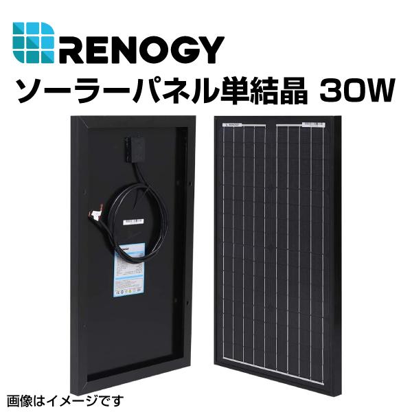 RENOGY レノジー ソーラーパネル単結晶 30W RNG-30D-SS 送料無料 