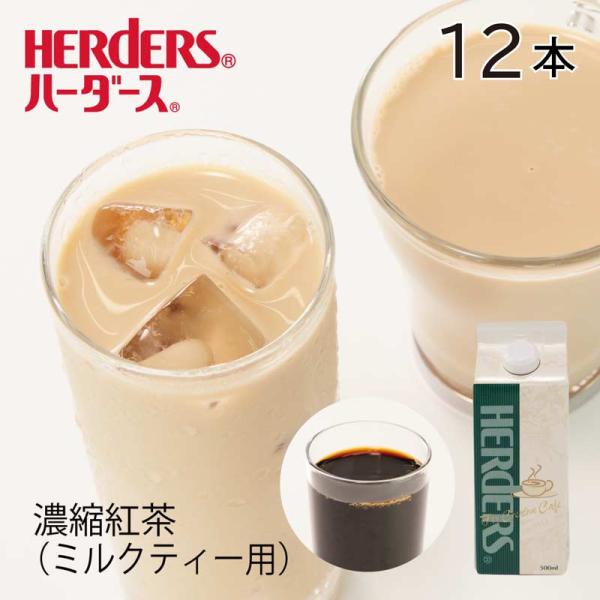 ハーダース 濃縮紅茶(ミルクティー用) 500ml×12本 希釈 濃縮 紅茶 ティー アイスティー ...
