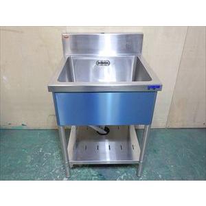【中古】【送料都度見積】マルゼン 1槽シンク W600×D600×H800＋BG150mm
