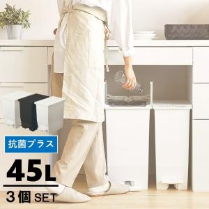 東谷 2個セット 45L キッチン ゴミ箱 ペダル式 45リットル 観音開き