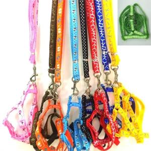 ペット用　犬用　ハーネスリードセット　お散歩　お出かけ　可愛い柄　リードセットあ