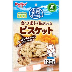 [ペティオ] 素材そのまま さつまいもが入った ビスケット 120g