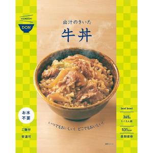 イザメシ DON 出汁のきいた牛丼 10食（長期保存食/3年保存/丼)防災グッズ 防災セット 非常食 保存食 防災用品｜maruhanashop