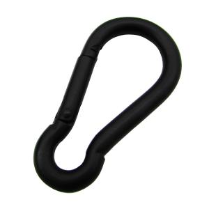 ステンレスプチカラビナ 38mm P-4MB 黒色塗装（艶消し黒）MM : 丸花