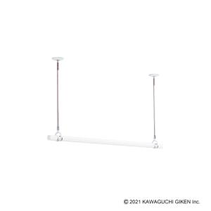 川口技研 室内用物干SPC-W2本+物干し竿QL-23-W1本セット ホワイト