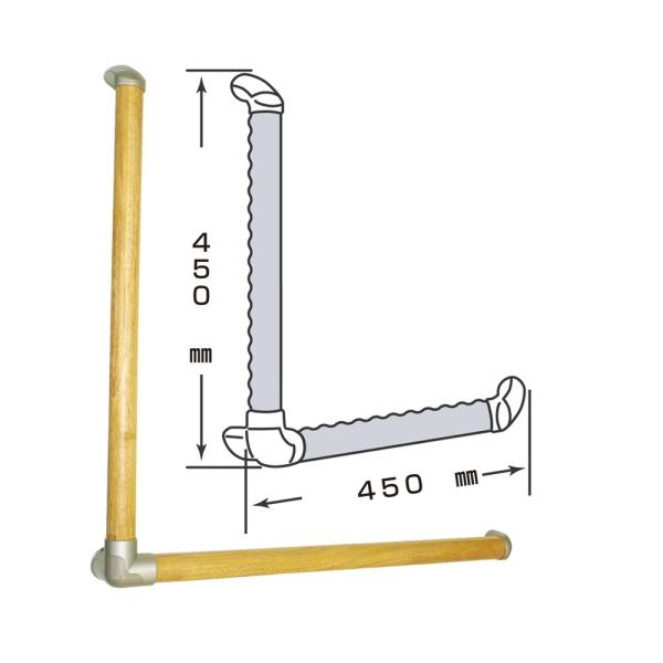 いたわりエコてすり ディンプルＬ型 450×450 SO-TD5-450 OMSORG