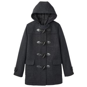 イーストボーイ Wフェイスダッフルコート（チャコール） イースト