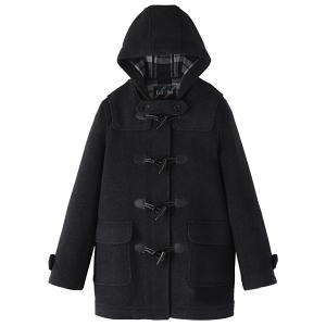 【美品】EASTBOY ダッフルコート Lサイズ ウール ダークネイビー EASTBOY（イーストボーイ） スクール ダッフルコート 女子用 ネイビー