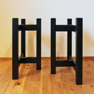 未来商会 テーブル脚 2本セット 木脚 木製 高さ65cm T字 T型 一枚板