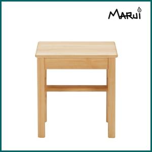 ひのき角スツール 国産ヒノキ無垢 天然木製 オイル塗料 椅子 チェア 日本製｜marui-kagu