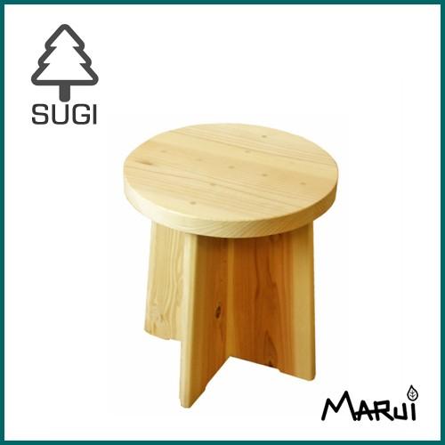 杉の丸スツール 国産スギ無垢 自然オイル塗料 サイズオーダー 天然木製 ハンドメイド 丸椅子 日本製