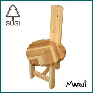 木の葉チェア 国産杉無垢 自然オイル塗料の椅子 キッズチェア リビングチェア 日本製｜marui-kagu
