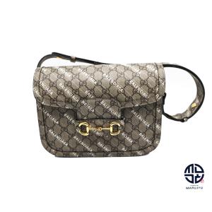 GUCCI x BALENCIAGA グッチ バレンシアガ ハッカープロジェクト コラボ ホースビット ショルダーバック 602204｜marujyu78-brand