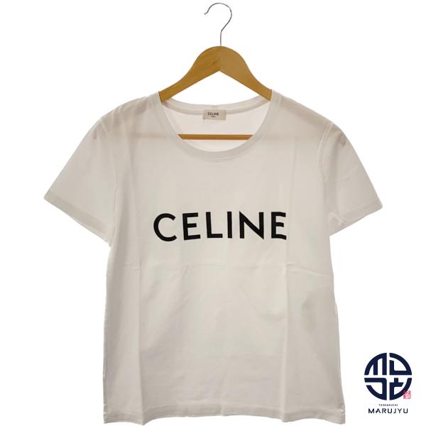 CELINE セリーヌ ロゴ Tシャツ 白 ホワイト 2X314916G ブランド アパレル レディ...