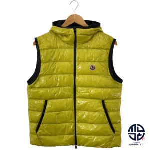 MONCLER モンクレール LAPPE GILET ダウンベスト ナイロン フード付き アパレル メンズ 服 サイズ2 黄色 イエロー｜marujyu78-brand