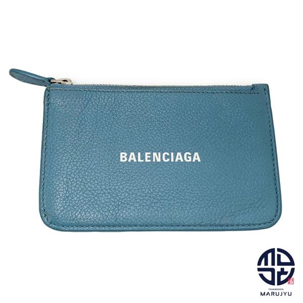 BALENCIAGA バレンシアガ 637130 ブルー カードケース コインケース 財布 サイフ ...